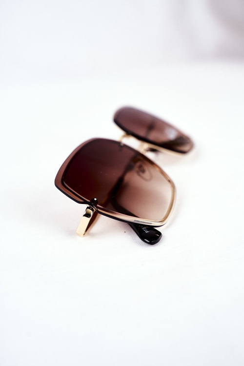 Жіночі сонцезахисні окуляри коричневі Prius PRE-34 Gold Gradient