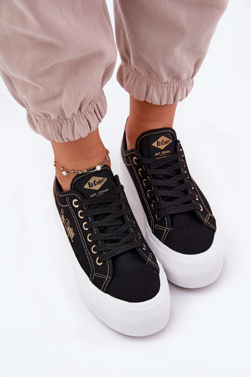 Жіночі тканинні кросівки на платформі Lee Cooper LCW-25-31-3431L чорні