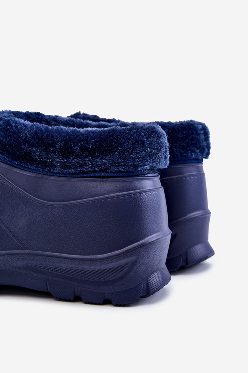 Чоловічі утеплені поролонові дощові черевики темно-сині Tanyo