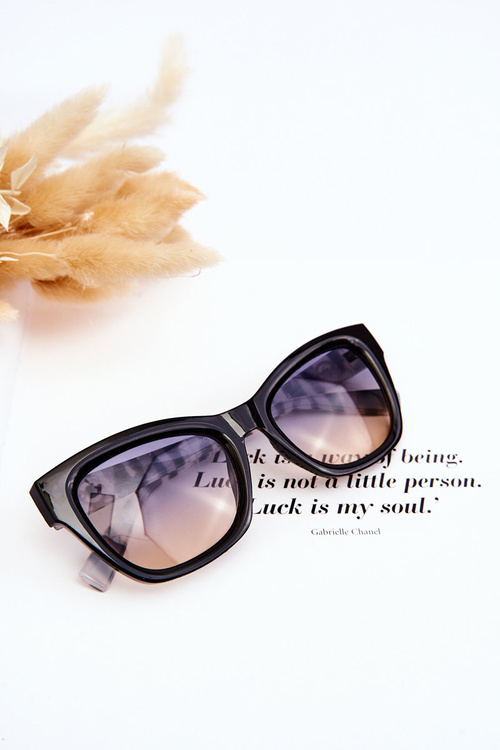 Жіночі класичні сонцезахисні окуляри M2390 Чорно-сріблясті