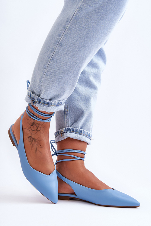 Жіночі балетки на шнурівці Blue Lilly Ann