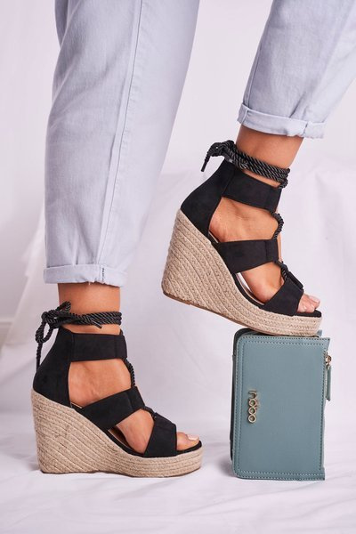 Жіночі босоніжки на еспадрільях Anchor чорні Beautiful One