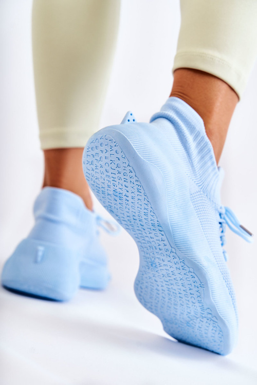 Жіноче спортивне взуття без шнурівки Світло-блакитне Dalmiro