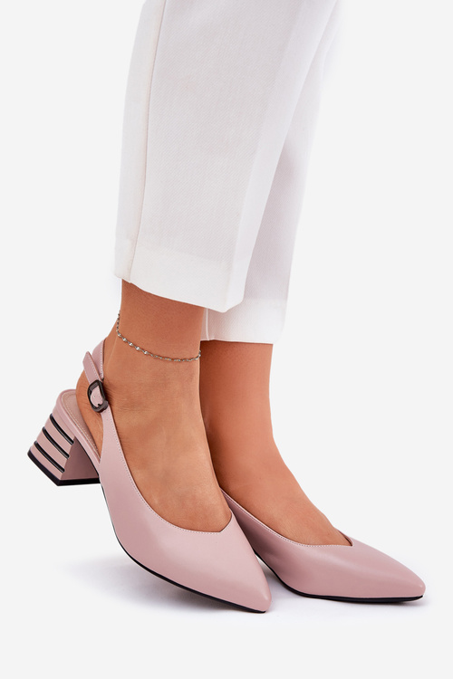 Жіночі Сандалі На Каблуках З Загостреними Носками Vinceza 62217 Брудно Рожевий