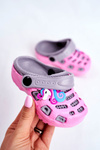 Дитяче взуття гірки Crocs Pink Маленький Єдиноріг