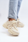 Жіночі кросівки на масивній підошві, бежевого кольору Windamella