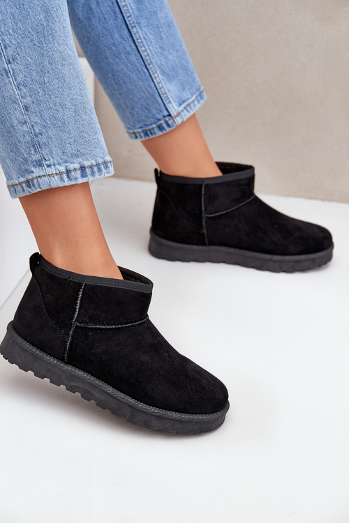 Жіночі Снігоступи З Еко Замші Чорні Noliri