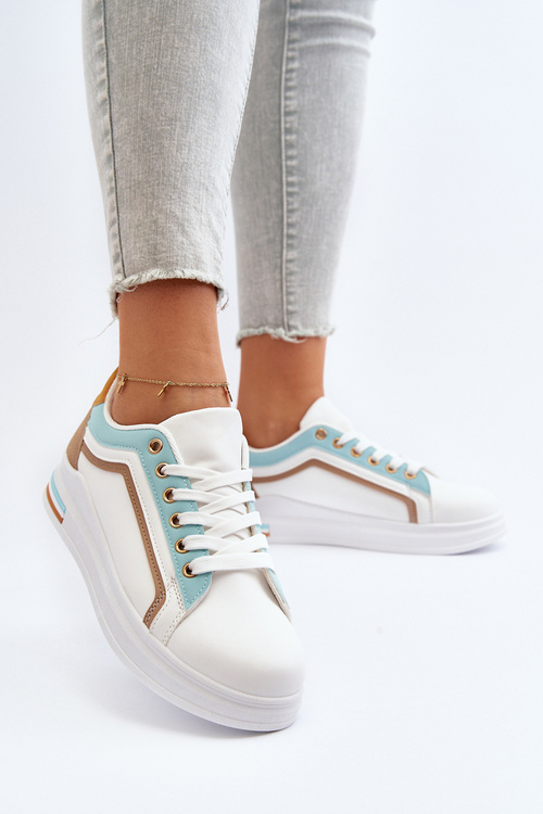 Жіночі кросівки з синіми блискітками Elnami