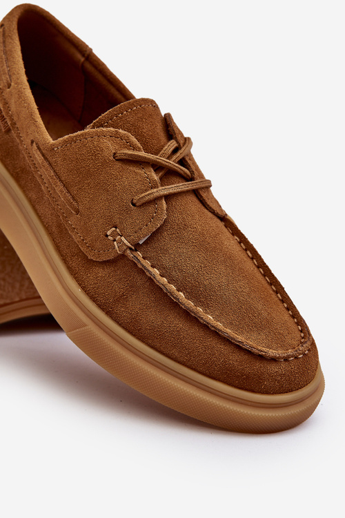 Замшеві чоловічі лофери Big Star NN174198 Camel