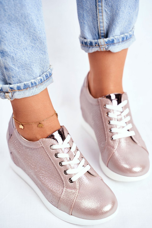 Жіночі кросівки на танкетці Sergio Leone Beige Flash SP235