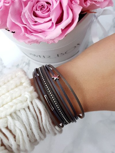 Жіночий браслет стринги Grey Star Michiko