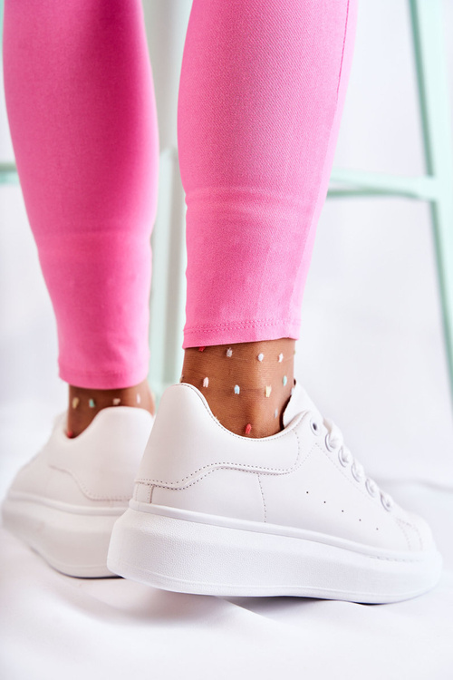 Жіноче спортивне взуття на платформі білі Eliso