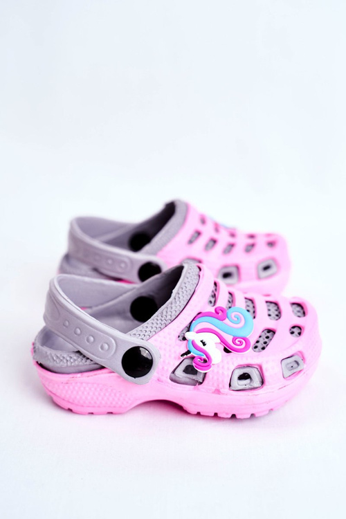 Дитяче взуття гірки Crocs Pink Маленький Єдиноріг