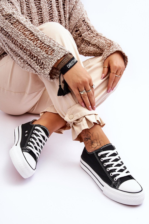 Жіночі кросівки на масивній платформі Black Ember