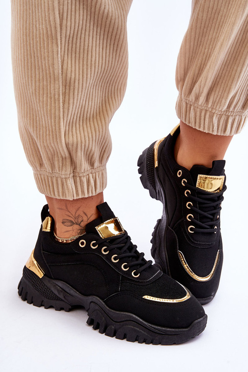 Класичні кросівки на платформі чорні Need It