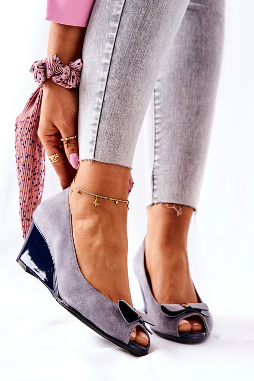 Класичні човники Моннарі на підборах 0500-M12 Сірі