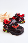 Дитяче спортивне взуття на липучці чорно-червоного кольору Lillo