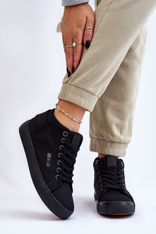 Жіночі класичні високі кросівки Big Star LL274001 Чорні
