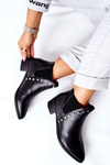 Жіночі черевики челсі на блочному каблуці Чорні човники