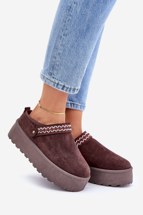 Снігоступи З Декоративною Вишивкою Шоколадні Selithria