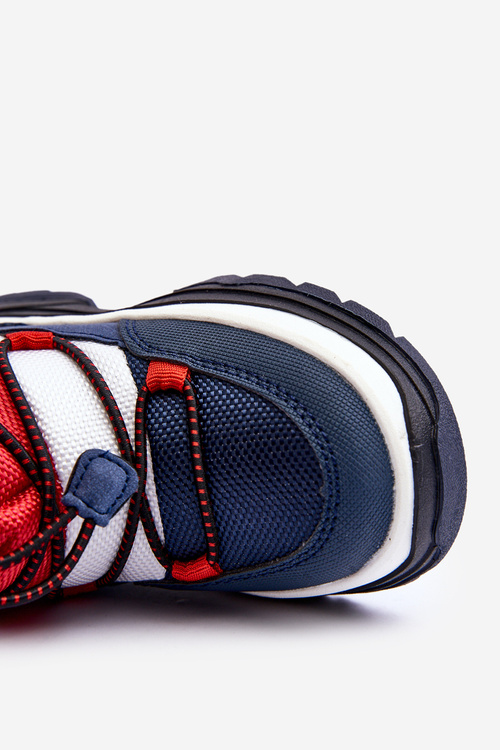 Дитячі зимові черевики на блискавці темно-сині, велика зірка MM374194