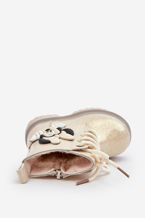 Дитячі утеплені чоботи Маус Мінні Бежеві Тармі