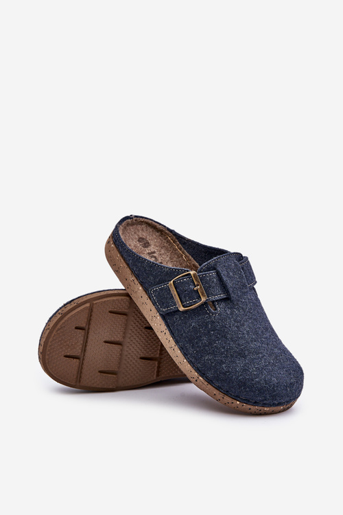Чоловічі тапочки з пряжкою Preventive Slippers Inblu Navy Blue MT000012