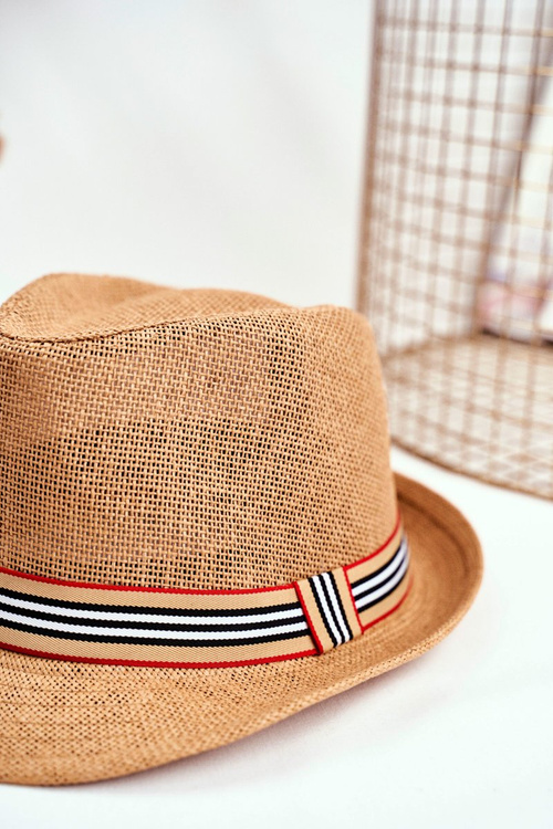 Жіночий капелюх Fedora, коричневий, 100% папір