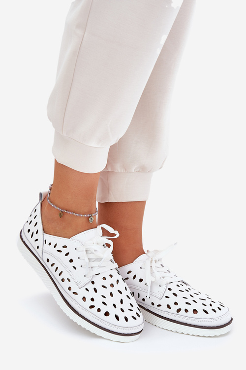 Жіноче Шкіряне Взуття S.Barski LR51-610 Біле