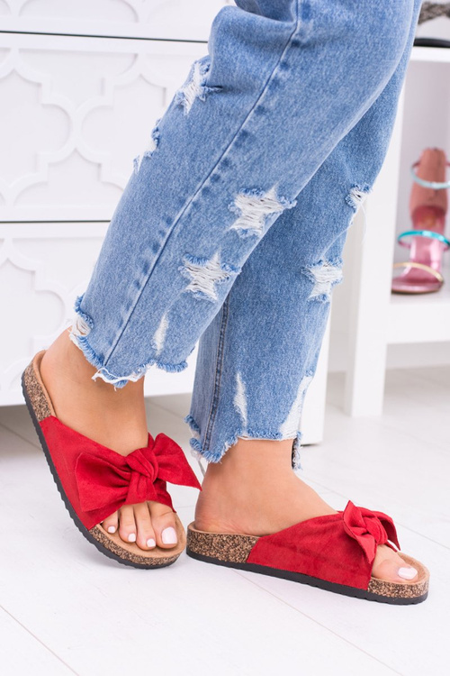 Жіночі шльопанці з картону з червоної пробки Dominica