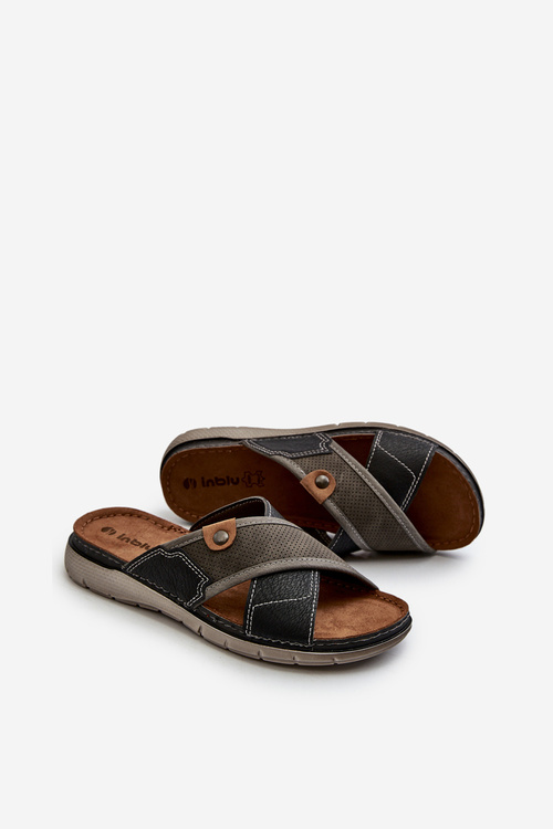 Зручні чоловічі тапочки Inblu VI000009 сірі