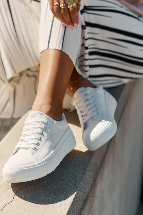 Жіночі Текстильні Кросівки На Платформі Big Star RR274463 Білі