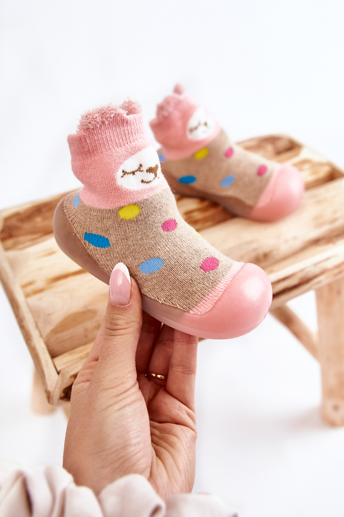 Дитячі тапочки Niechodki Befado 002P019 Бежево-рожевий