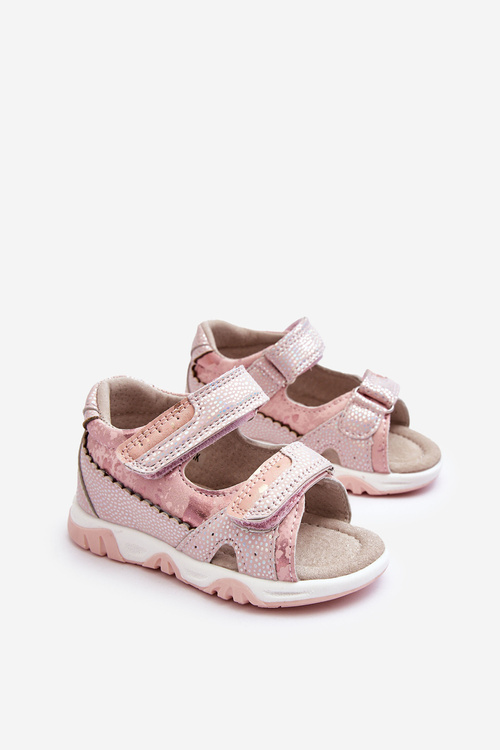 Дитячі зручні босоніжки на липучці Рожева Аляска