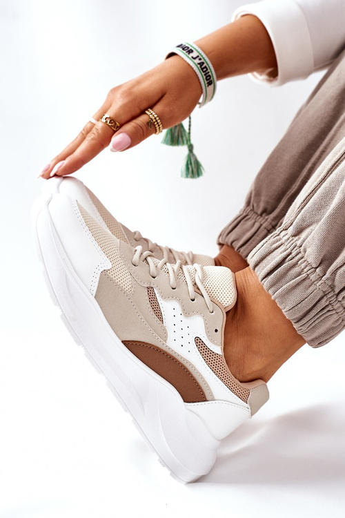 Жіноче спортивне взуття Кросівки Бежеві Going