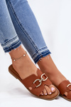 Жіночі Плоскі Сандалі З Декоративним Деталем Камел Amiresna