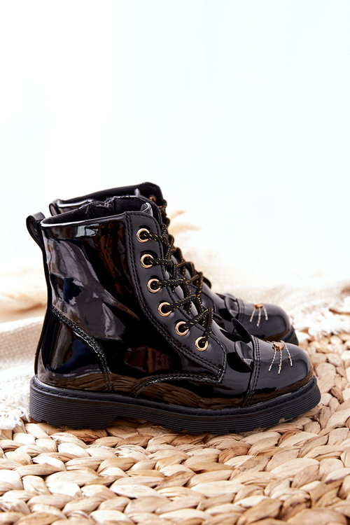 Утеплені робочі черевики на блискавці Чорні Mousie