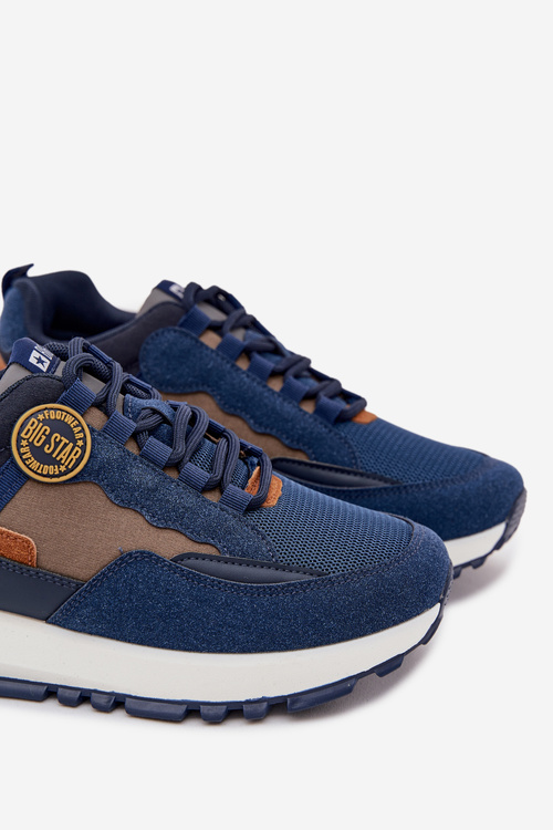 Чоловіче Спортивне Взуття Sneakers Big Star RR174279 HI-POLY SYSTEM Темно-синє