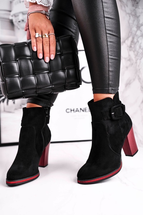 Чоботи жіночі на підборах Sergio Leone чорні BT533