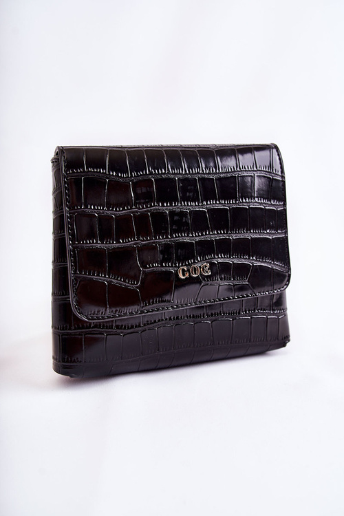 Маленька шкіряна сумка GOE ZNJ034 чорна