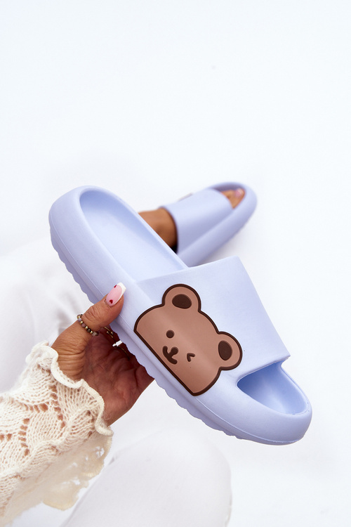 Жіночі легкі поролонові тапочки з мотивом ведмедика Blue Parisso