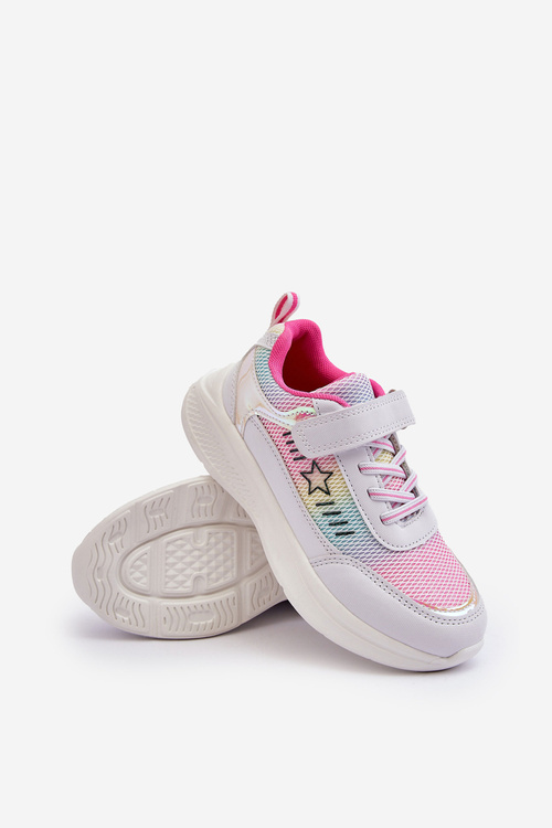 Спортивне взуття на шнурівці для дівчаток різнокольорове Adriney