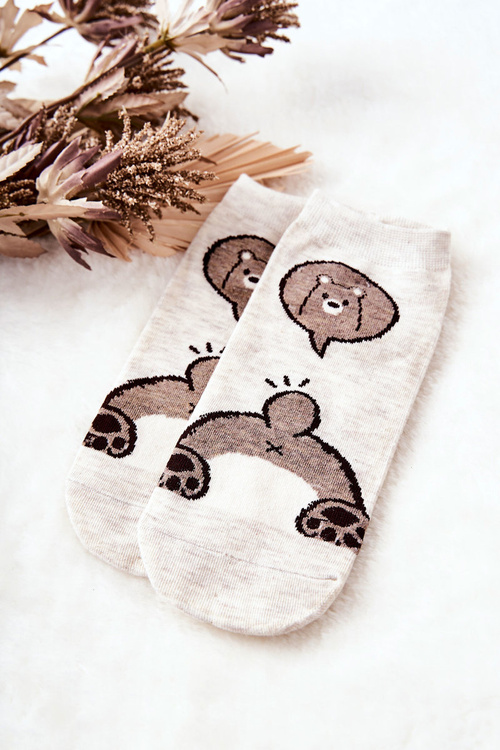 Шкарпетки Ніжки Ведмедики Бежеві