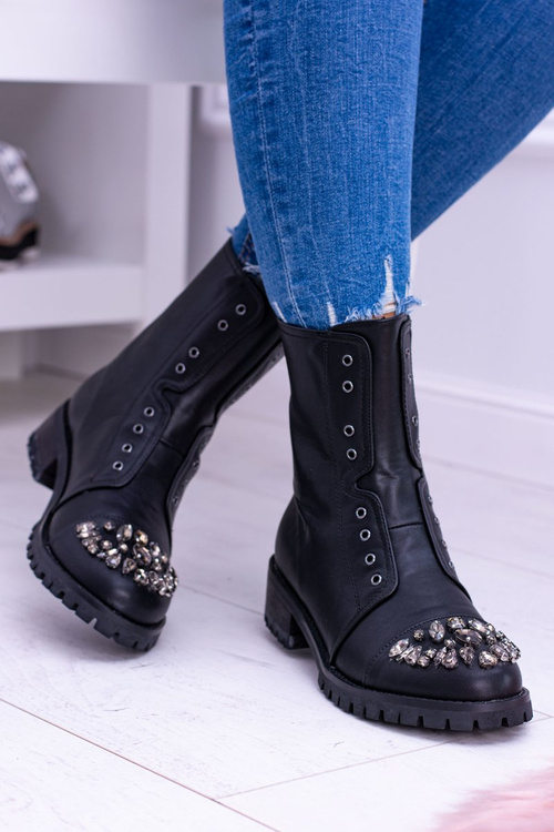 Ботильйони Carrie Zirconia Чорні жіночі чоботи Carrie