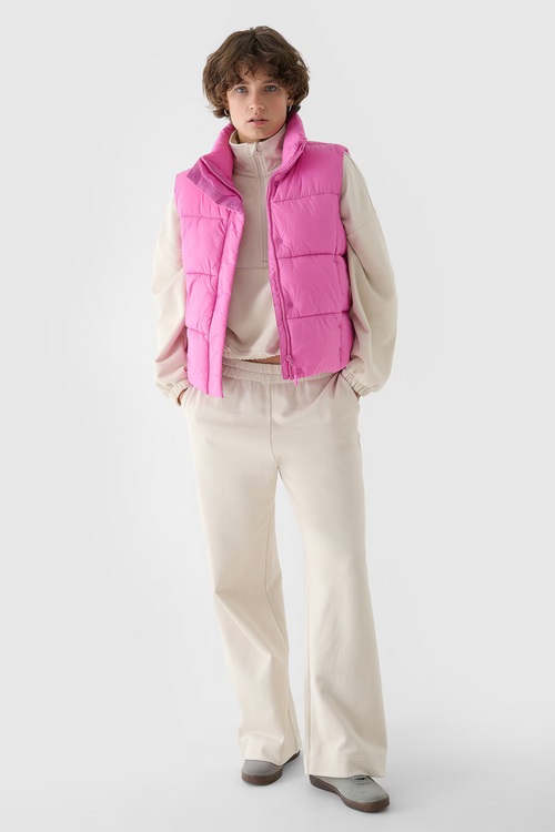 Куртка без рукавів із синтетичним наповнювачем Рожева 4F 4FWAW24TVJAF140-54S