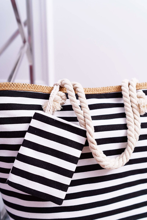 Пляжна велика чорна сумочка Жіноча темно-синя сумочка