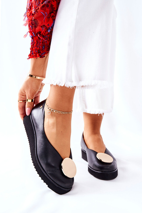 Туфлі на платформі Балетки Maciejka Чорні 5315B-01