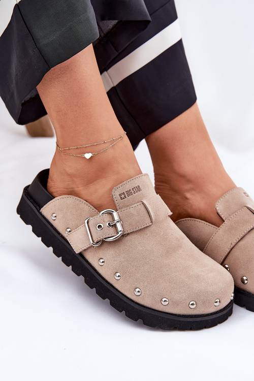 Замшеві Сандалі Жіночі На Платформі Big Star RR274A376 Бежеві