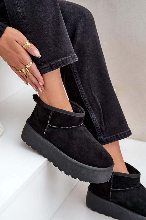 Жіночі Снігостійкі Черевики На Платформі Чорні Ninala