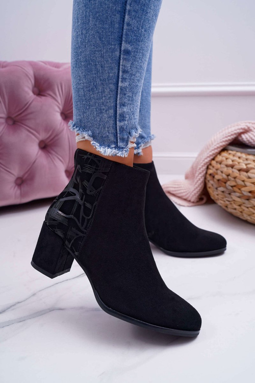 Чоботи жіночі на шпильці Sergio Leone чорні BT521